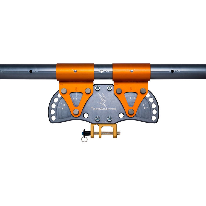 SMC TerrAdaptor Trench I-Beam system showing an orange and grey beam with precision-engineered components for secure anchor support in trench rescues.