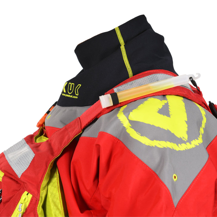 WRS Rescue Wrap PDF showing glow stick attached on shoulder