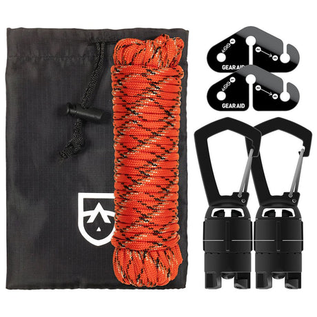 Gear Aid Camp Line Kit contents displayed out of packaging