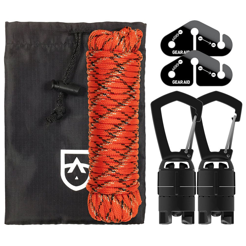 Gear Aid Camp Line Kit contents displayed out of packaging