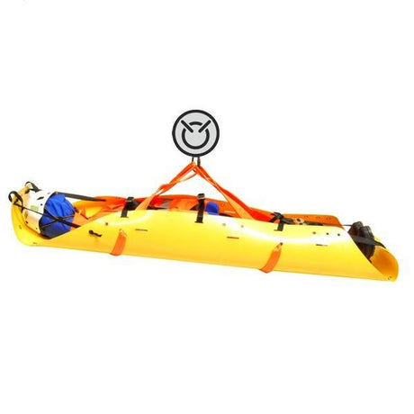 Kong Rolly - Rollable Stretcher side view of demonstrating use with dummy