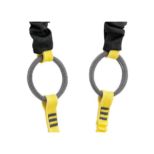 Petzl Absorbica-Y Tie-Back lanyards are equipped with integrated intermediate rings, for connection to very large structures. 