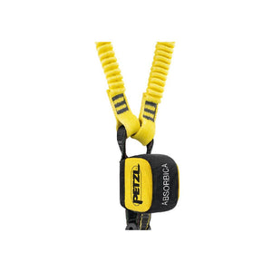 Petzl Absorbica-Y Tie-Back energy absorber’s very compact design doesn’t hinder the user during progression. 