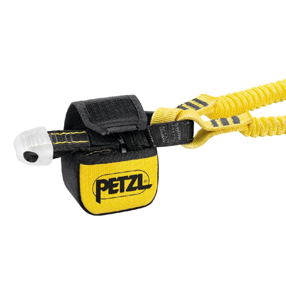 Petzl Absorbica-Y Tie-Back pouch’s simple opening system gives the user quick access to the energy absorber to perform regular inspections