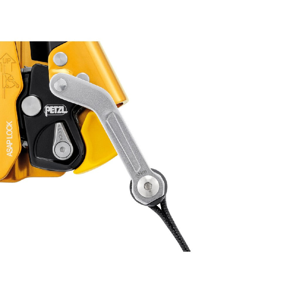 The connection arm makes the system drop resistant so it is easier to pass intermediate anchors. 