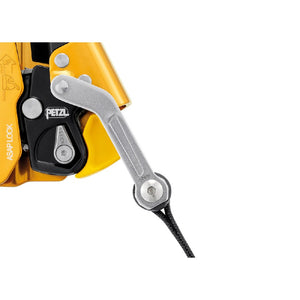 The connection arm makes the system drop resistant so it is easier to pass intermediate anchors. 