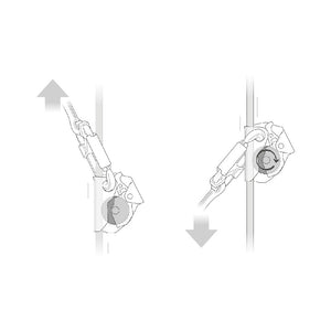 The ASAP mobile fall arrester follows the user as they move along the rope, trailing freely without the need for manual operation. 