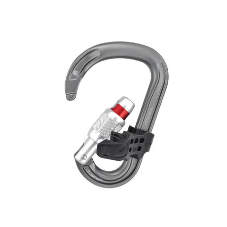 Petzl Attache Bar Carabiner Round-stock basket for smooth rope operation when belaying with a Munter hitch. 