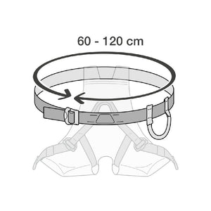 Petzl Harness Canyon Club circumference diagram