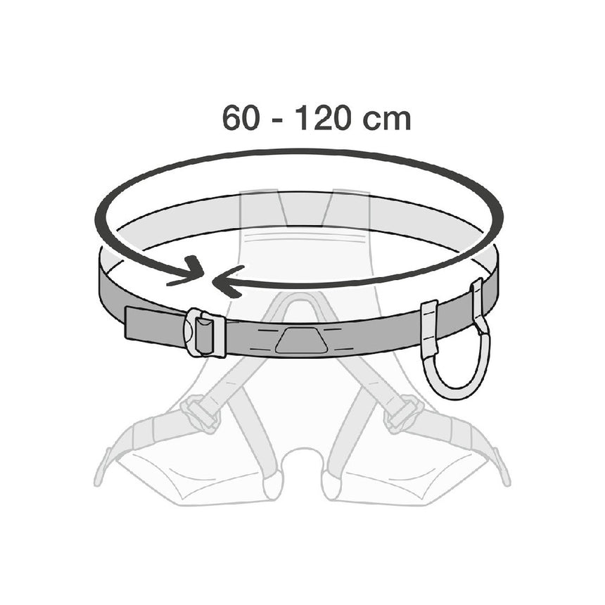 Petzl Harness Canyon Club circumference diagram