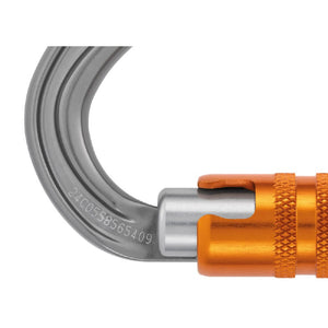 Petzl Omni Screw-Lock provides a good strength-to-weight ratio and protects the markings from abrasion.