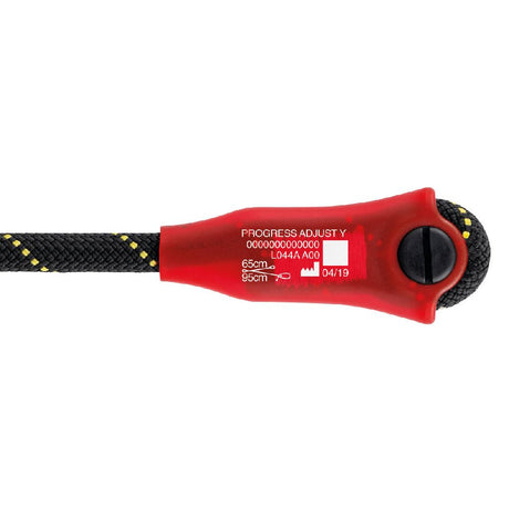 Petzl Progress Adjust-Y Double adjustable progression lanyard individual identification marking on the plastic sheath allows for tracking the equipment throughout its lifespan
