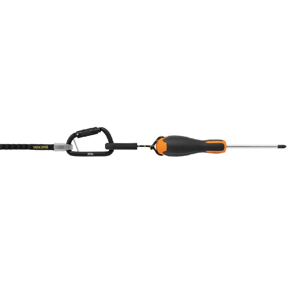 Petzl Toolink M is an attachment for securing a tool with a connection hole that weighs up to 3 kg.