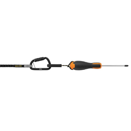 Petzl Toolink M is an attachment for securing a tool with a connection hole that weighs up to 3 kg.