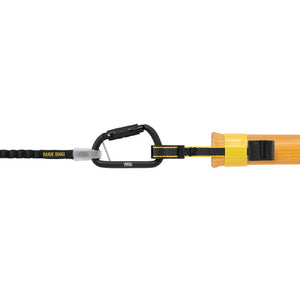Petzl Toolink S and Tooltape is an attachment that allows you to connect and secure a tool up to 2.3 kg that has no connection hole and a smooth, straight handle, with the help of the included TOOLTAPE adhesive. 