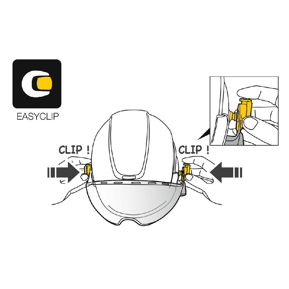 Petzl Vizen installation is quick and easy, thanks to the included EASYCLIP attachment system.