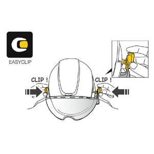 Petzl Vizen installation is quick and easy, thanks to the included EASYCLIP attachment system.