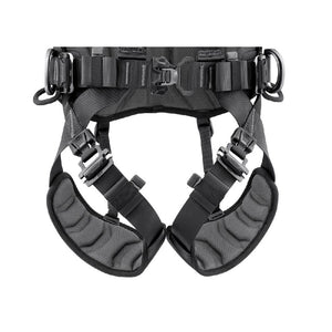 FAST opening buckles on the waistbelt and leg loops make it possible to quickly don the harness with feet on the ground. 