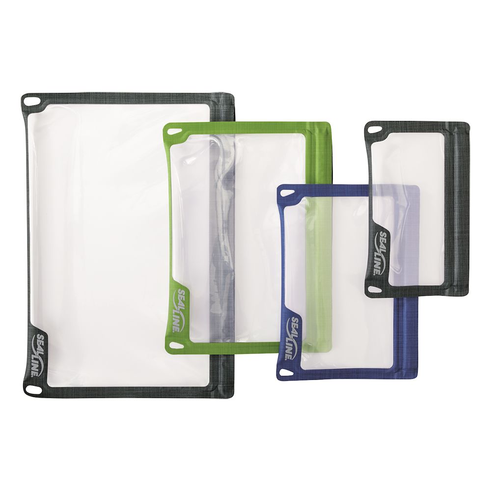 SealLine E-Case Waterproof Phone and Tablet Dry Cases grey, green and blue selection