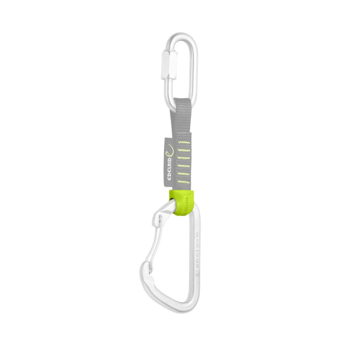 Edelrid Anti Twist in Green for 16mm webbing fixes the lower carabiner and sling preventing unwanted rotation of the biner during use.