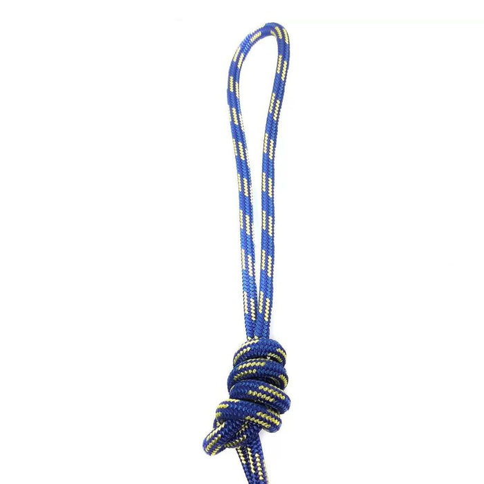 Aqua Flame Edelrid  Powerloc Expert SP (PES) Accessory Cord in a knot