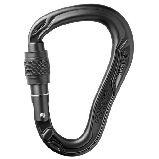 Edelrid HMS Biullet Screwgate Carabiner in Black 
