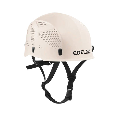 Snow White Edelrid Ultralight Junior Helmet designed specifically for young climbers