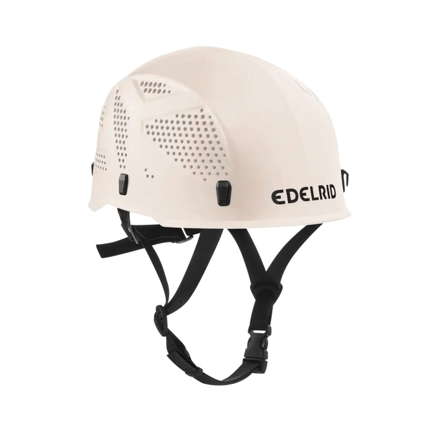 Snow White Edelrid Ultralight Junior Helmet designed specifically for young climbers