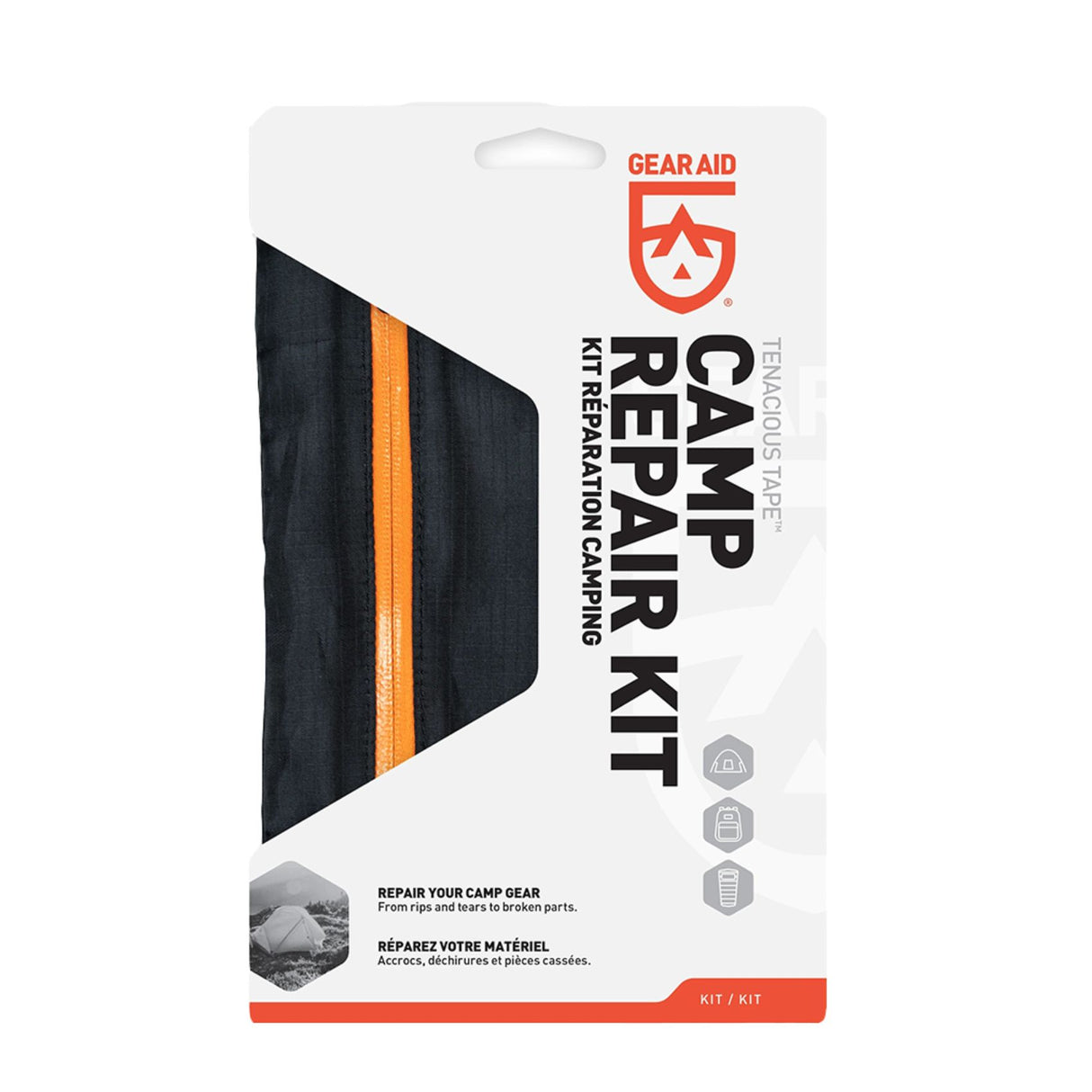 Gear Aid Tenacious Tape Camp Repair Kit in Euro Hook Packaging 