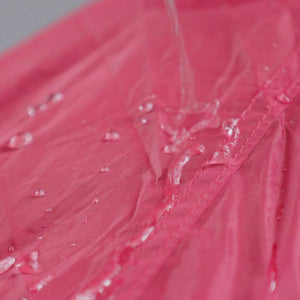 Demonstration of Waterproofing on a Red Tent after using Gear Aid Tent Water Rellent 