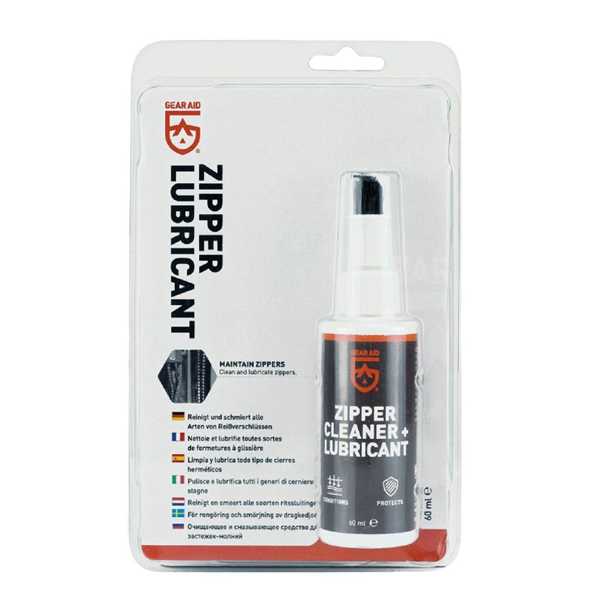 Gear Aid Zipper Cleaner and Lubricant in Euro Hook Retail Packaging in protective clamshell 
