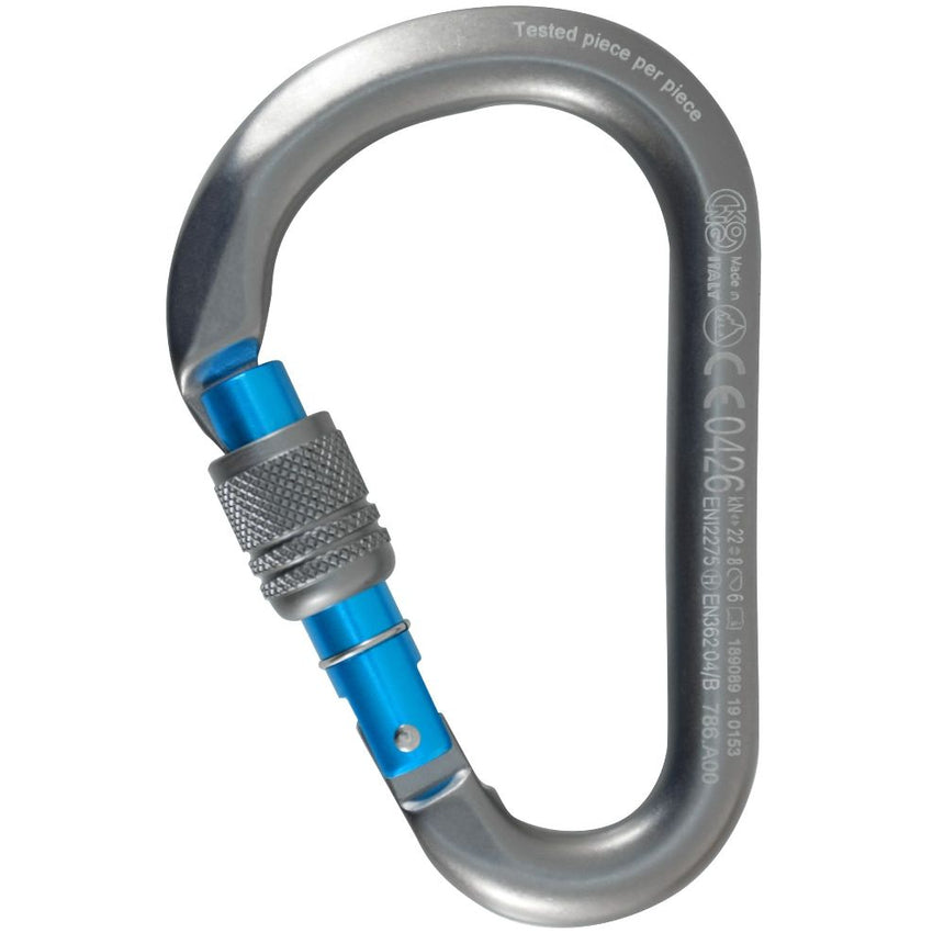 Kong HMS Screwgate Carabiner grey cyan