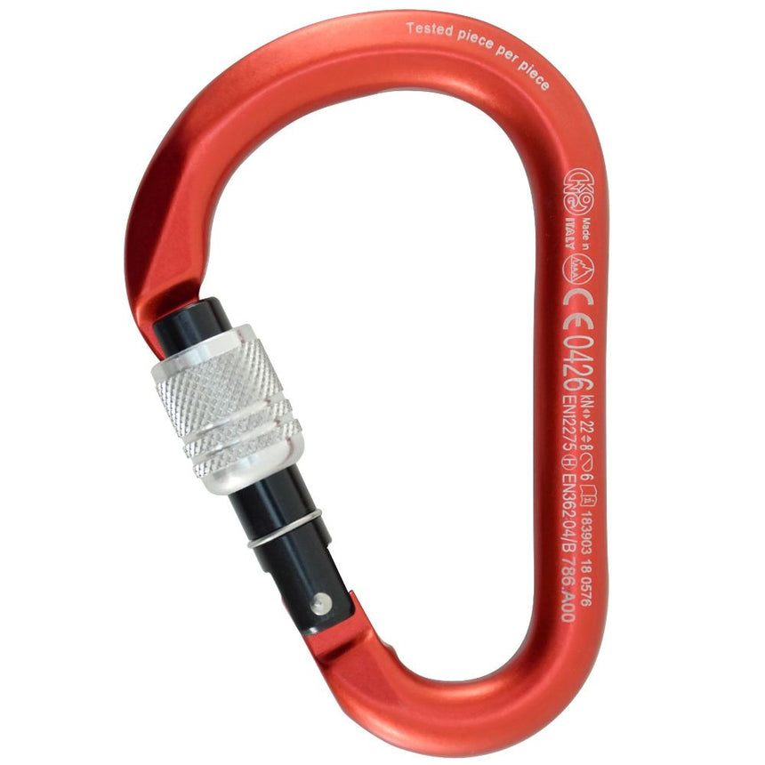 Kong HMS Screwgate Carabiner red black