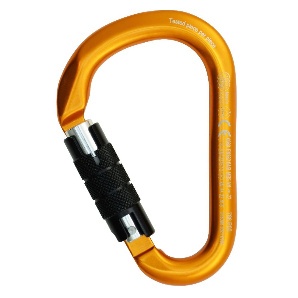 Kong HMS Classic Twist Lock Carabiner orange black
