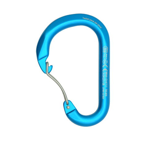 Kong Paddle Wire Bent Gate Carabiner Cyan