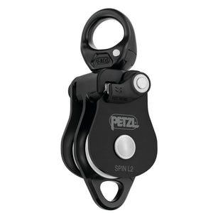 Black Petzl Spin L2 Double Pulley 