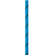 Close up of blue Petzl Axis 11 mm low stretch kernmantel rope, designed for work at height
