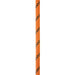 Close up of orange Petzl Axis 11 mm low stretch kernmantel rope, designed for work at height