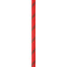 Close up of red Petzl Axis 11 mm low stretch kernmantel rope, designed for work at height