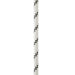 Close up of white Petzl Axis 11 mm low stretch kernmantel rope, designed for work at height