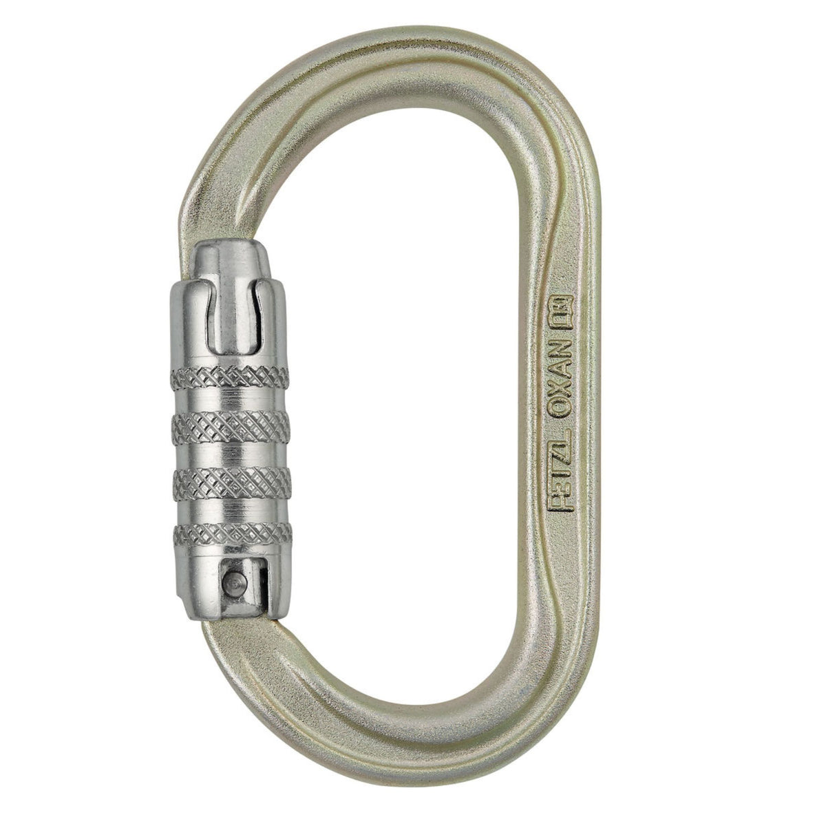 Petzl Oxan High-strength triact lock oval carabiner in  gold