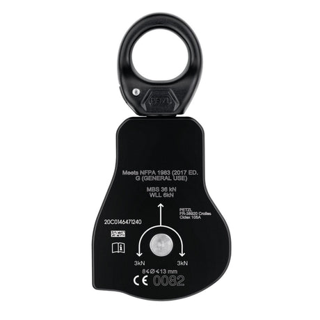 Back of Petzl Spin L1D One Way Pulley