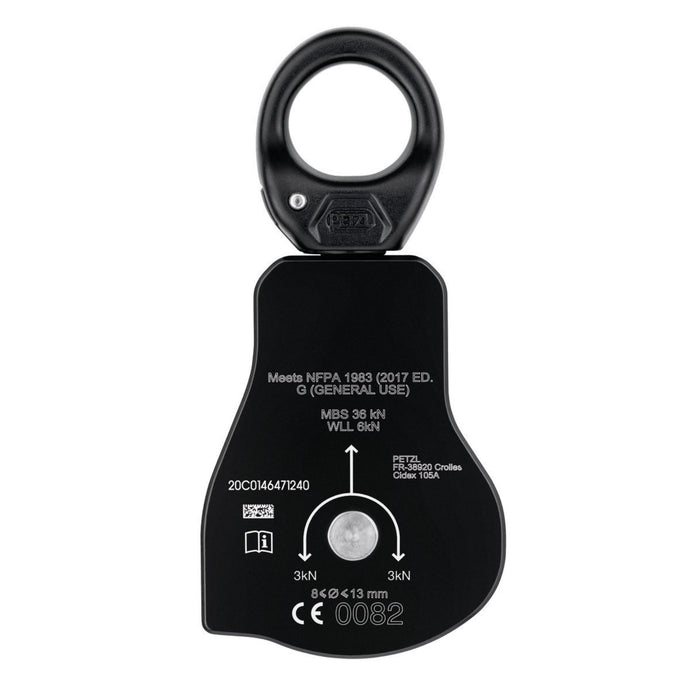 Back of Petzl Spin L1D One Way Pulley