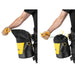 Professional demonstrating the quick and easy opening and closure system of the petzl toolbqg 6 tool pouch with one hand 