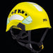 Petzl Vertex Vent Hi Viz Helmet fluorescent outer shell with phosphorescent clips and reflective bands, for optimal visibility of the worker, day or night
