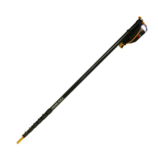The Reach and Rescue Pole extended and displayed with its lightweight carbon composite design and secure locking system, ideal for professional rescue scenarios.