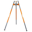 SMC TerrAdaptor Portable Anchor System shown fully assembled in tripod configuration with adjustable legs and rigging instructions printed on the tube