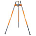 SMC TerrAdaptor Portable Anchor System shown fully assembled in tripod configuration with adjustable legs and rigging instructions printed on the tube